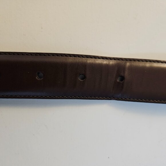 Coach Leather Belt Brown with Silver Buckle - Size 30 - Classic Office or Casual - Picture 3 of 6